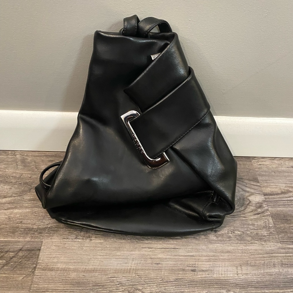 Brand New - Oxone Paris Black Leather Backpack
